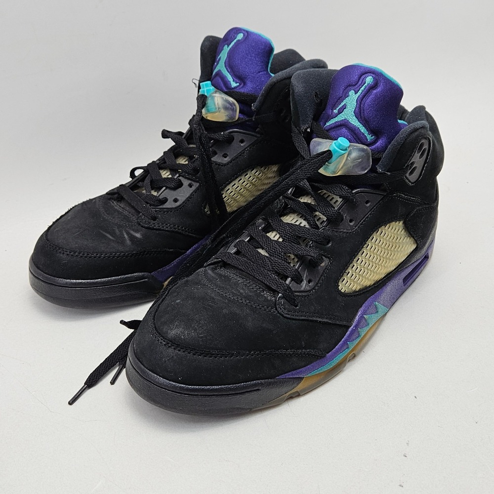 Jordan 5 Retro Black Grape 2013 Mens‎ Size 13 Black New Emerald 136027-007